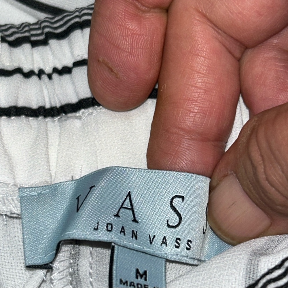 Joan Vass Wide Leg Striped Pants - Picture 5 of 8
